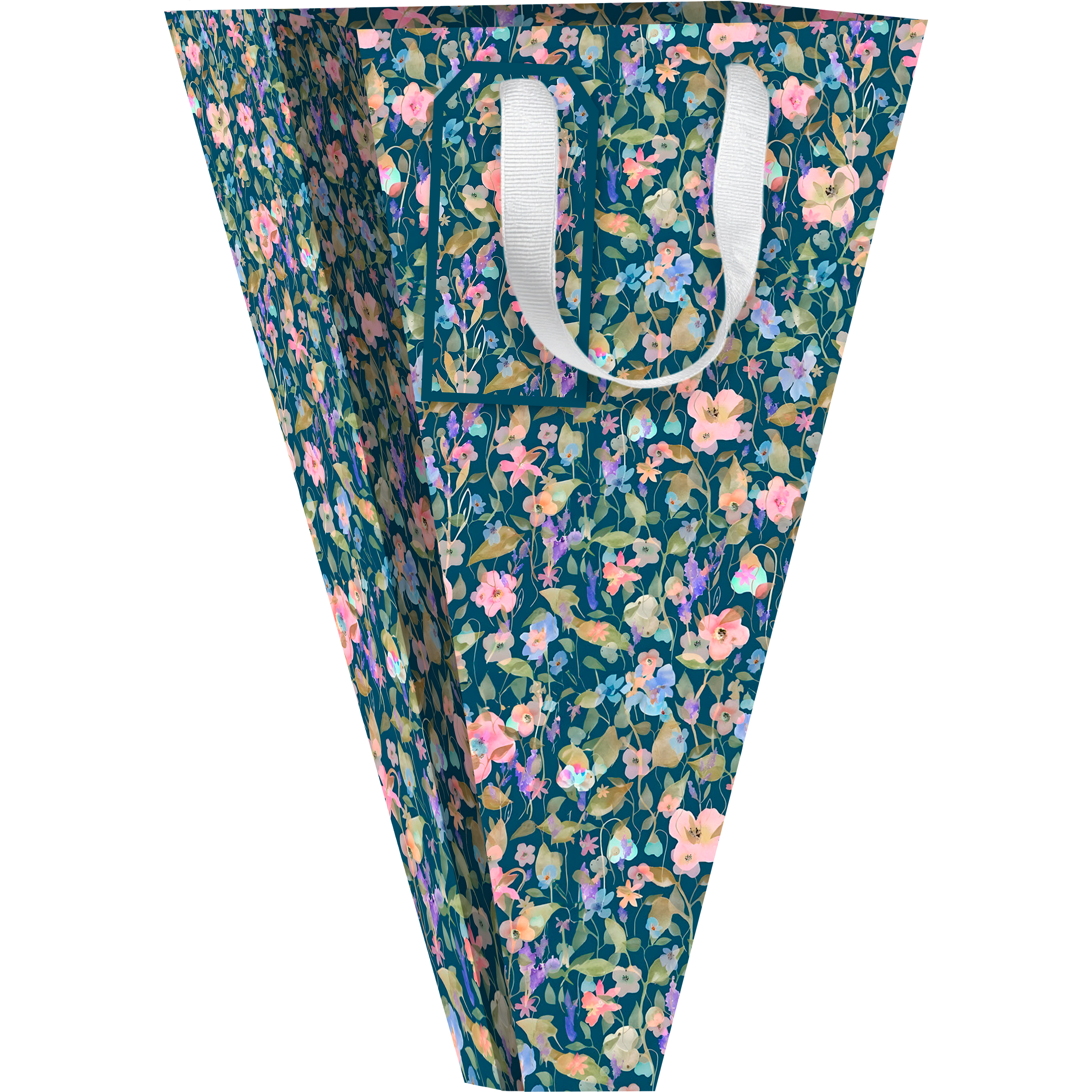 Medium AB PICTURA gift bag with bouquet flower design, perfect for gift wrapping and presenting special occasions.